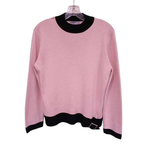 Y2k Sweater Sz PL PINK Knit Pullover Corporate Old Money Chic Career Vintage - Picture 1 of 13